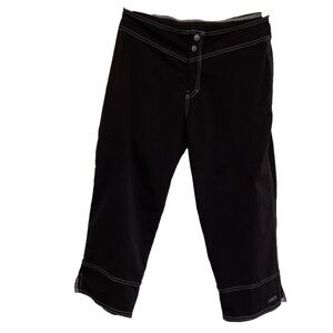 Kerrits Capris, Size M 8/10, Black with White Stitching